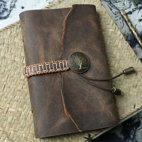 A6 Vintage Creative Design Diary, Leather Sketchbook, Note Book, Leather Journal Functional Carry