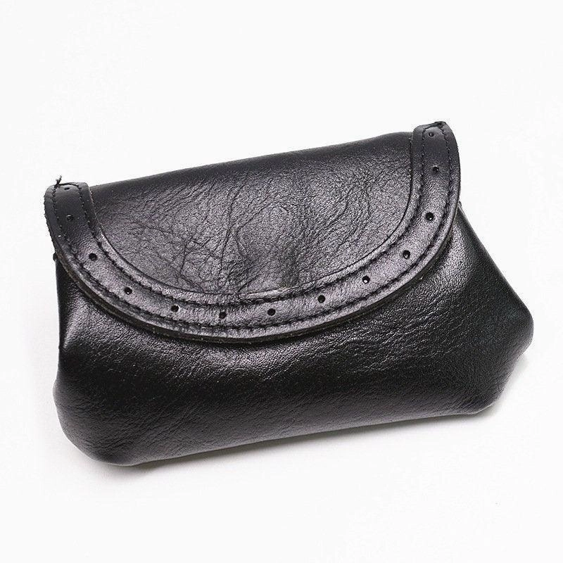 Handmade leather wallet | Full Grain Leather Vintage Purse | Short Wallet small vintage card wallet Coin Pouch for women Handmade Minimalist Function