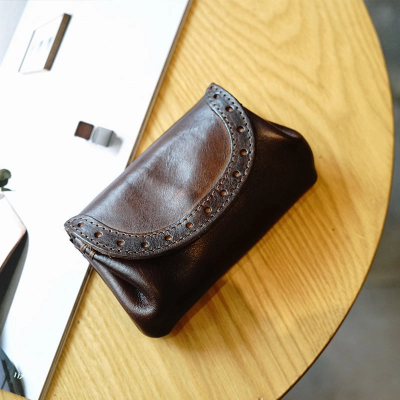 Lightweight Travel Handmade leather wallet | Full Grain Leather Vintage Purse | Short Wallet small vintage card wallet Coin Pouch for women Handmade