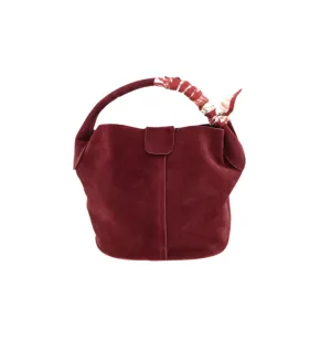 Akal Burgundy Suede Small BC Bag with Scarf Quality Design