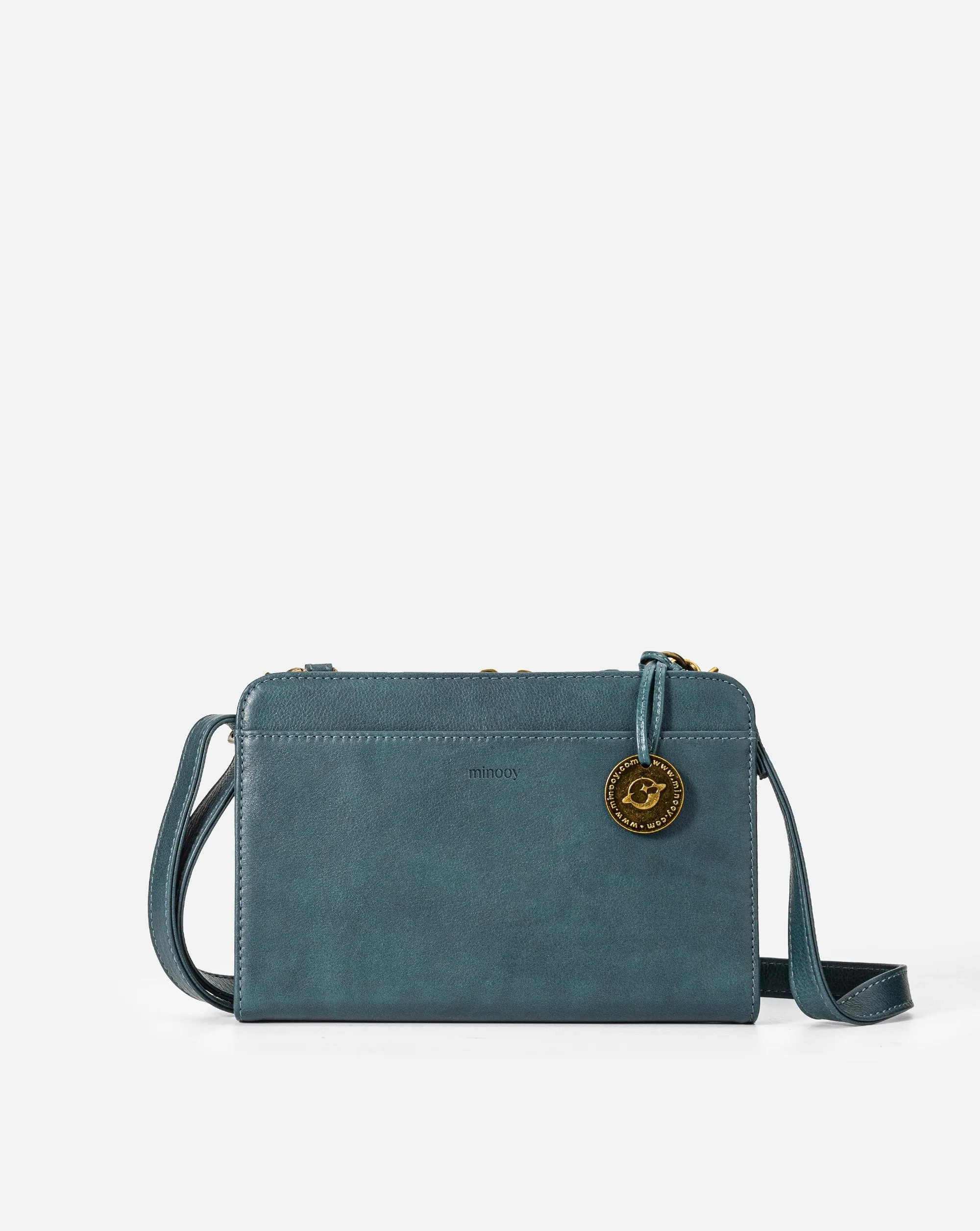 Functional Reliability Sustainable Material Bali Leather Crossbody Wallet Handbag Purse 0.5L