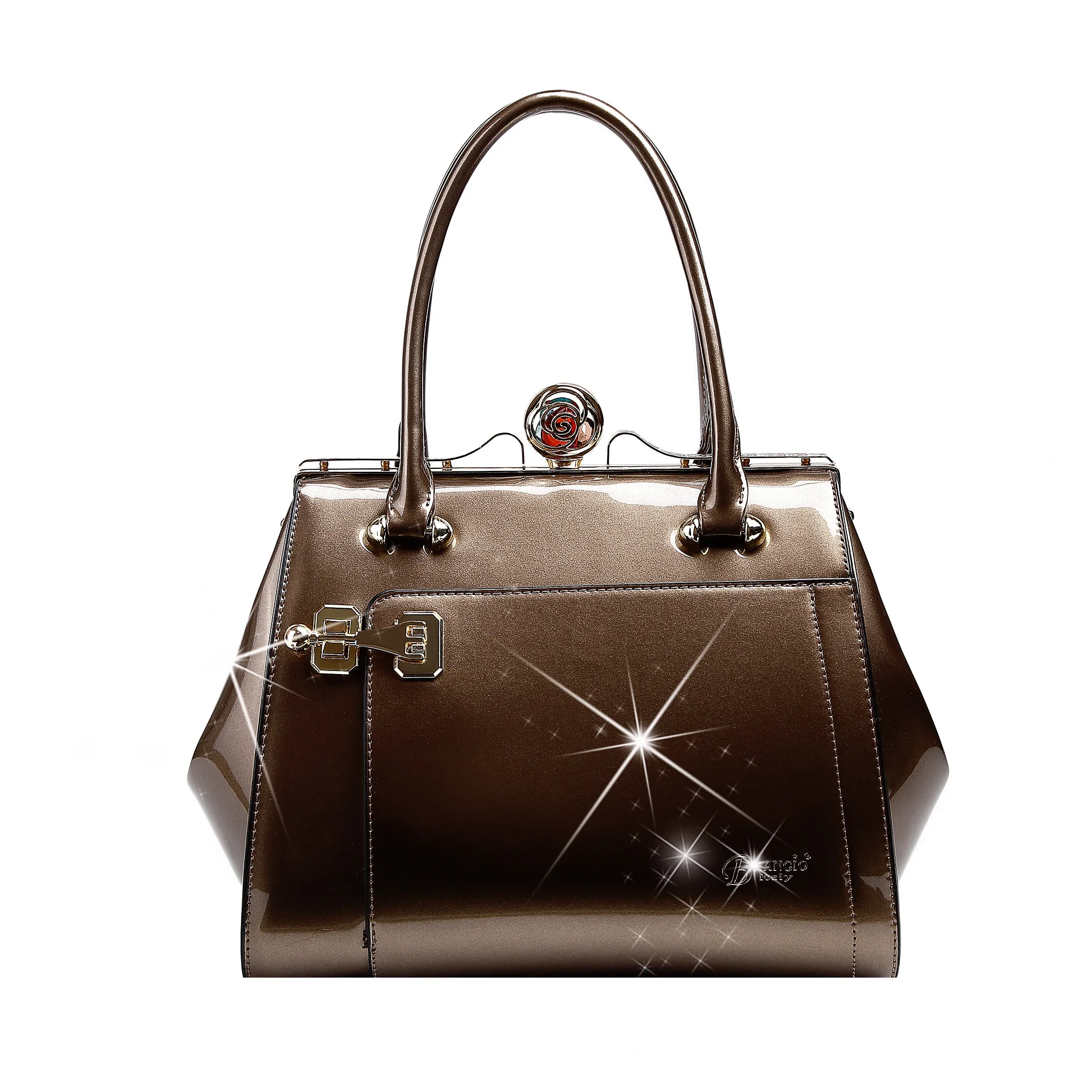 Signature Design Brangio Luxurious Patent Handbag