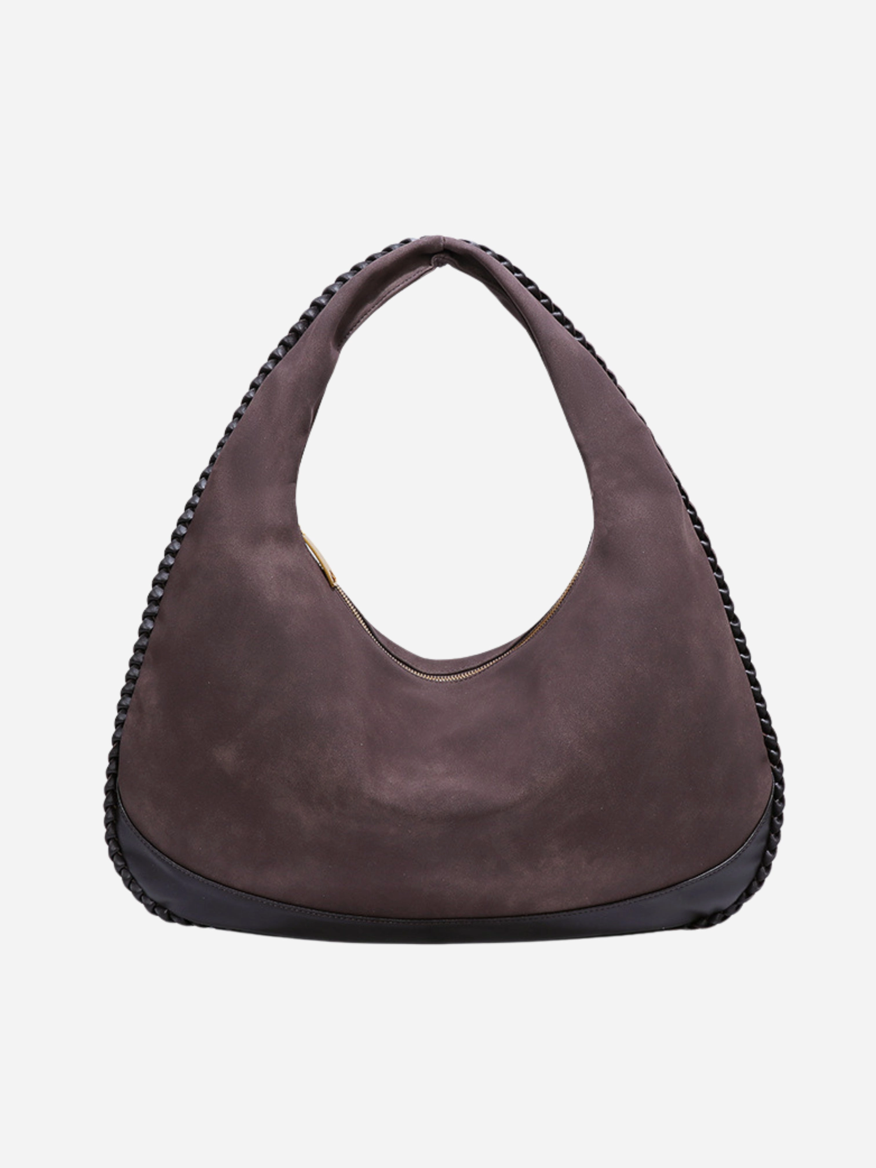 Simple Aesthetic Chloe Suede and Leather Crescent Hobo Bag ?C Luxury Large Shoulder Bag for Women