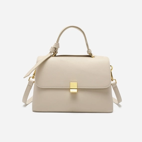 Minimalist Trapeze Handbag with Top Handle and Shoulder Strap Casual Style