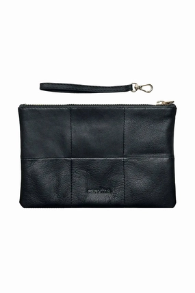Amalia Leather Clutch Bag Black Daily Comfort