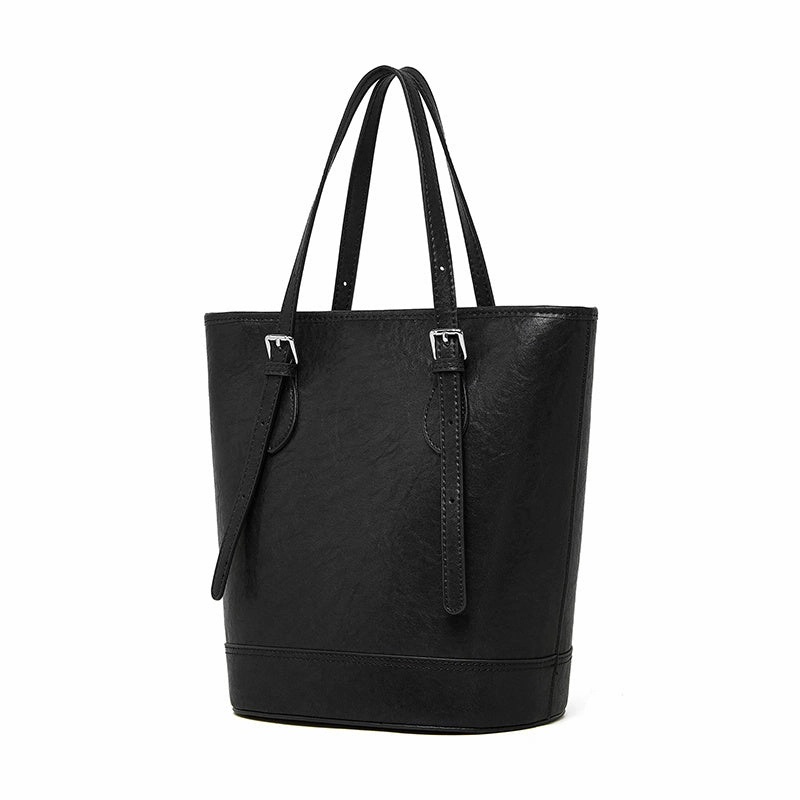 Functional Organizer Urban Adventure Gear Amelia | Brown Leather Bucket Bag ?C Sleek & Sophisticated