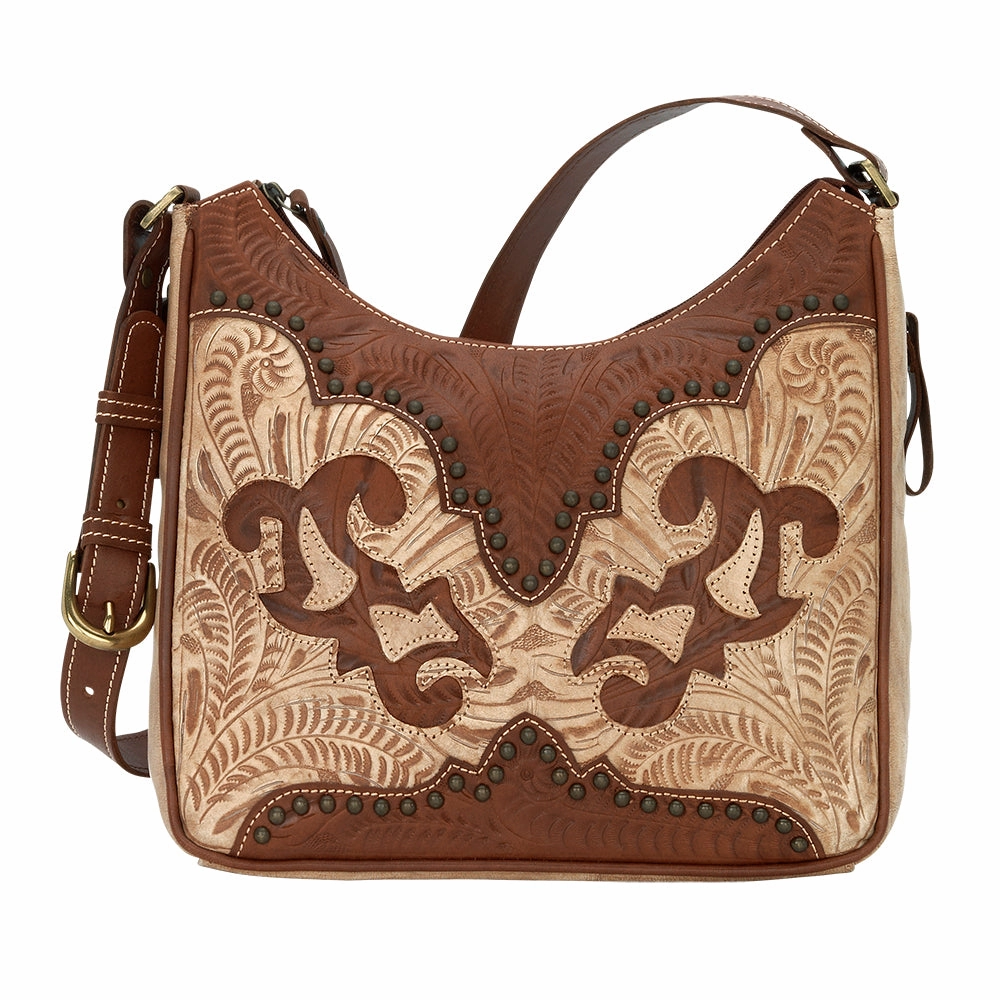 Daily Utility Travel Organizer American West Handbag Annie's Secret Collection: Leather Shoulder Bag Tooled