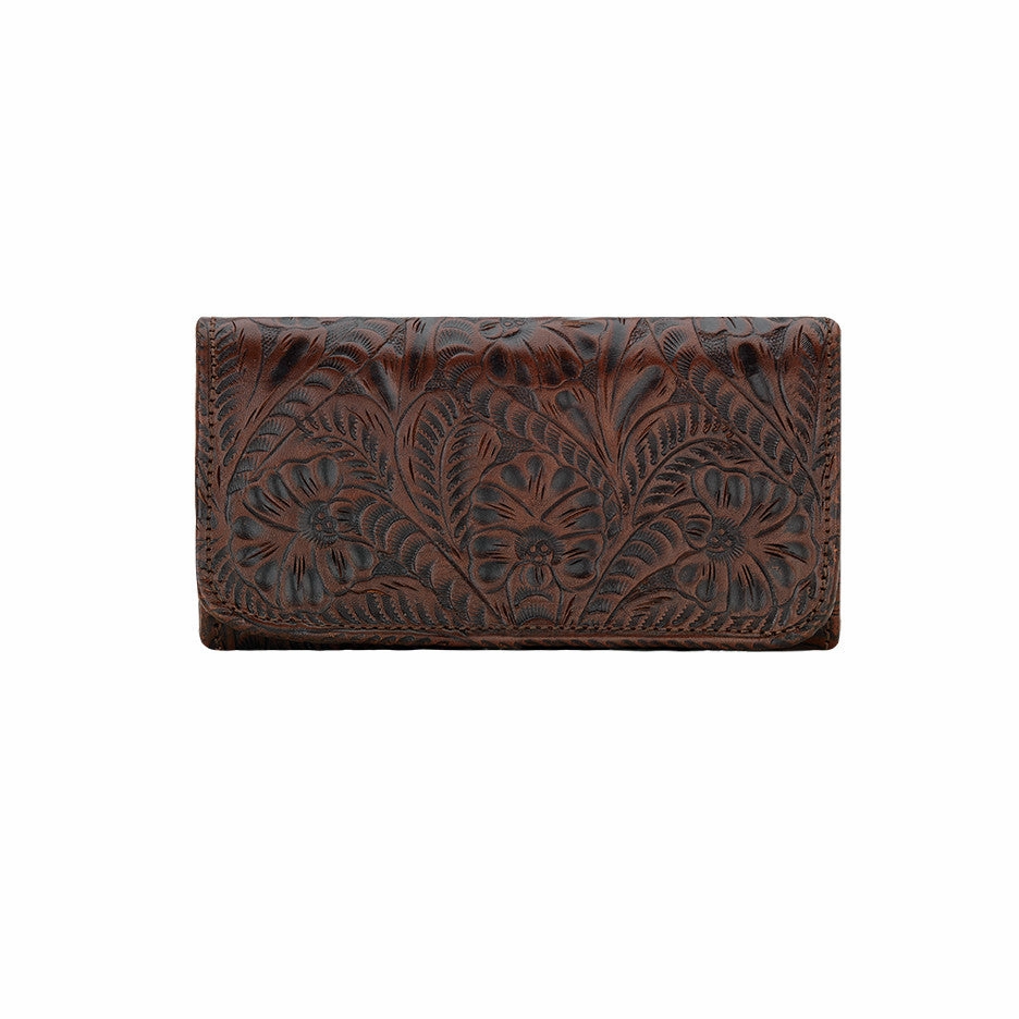 Lightweight Gear Durable Finish American West Handbag Annie's Secret Collection: Leather Tri-Fold Western Wallet