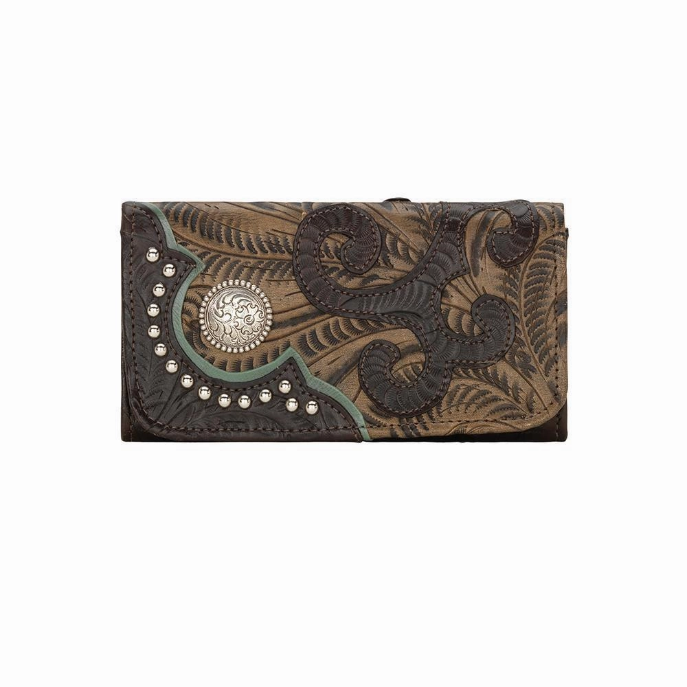 Professional Appeal Gift For Her American West Handbag Annie's Secret Collection: Leather Tri-Fold Western Wallet