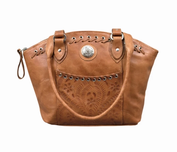 American West Handbag Annie's Secret Collection: Zip Top Bucket Tote Lightweight Travel