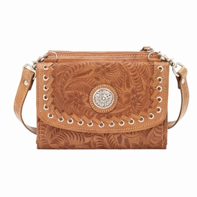 Sleek Grip Sleek Touch American West Handbag Harvest Moon Collection: Crossbody Bag Wallet Combo