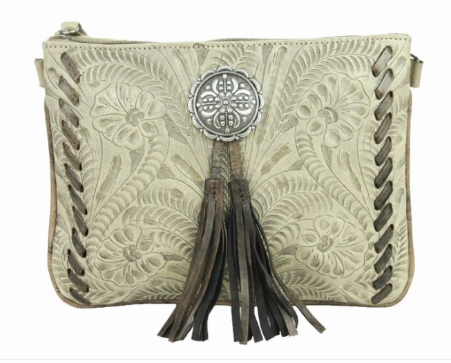 American West Handbag Lariats & Lace Collection: Crossbody Multi-Compartment Bag Compact accessory Daily Organizer
