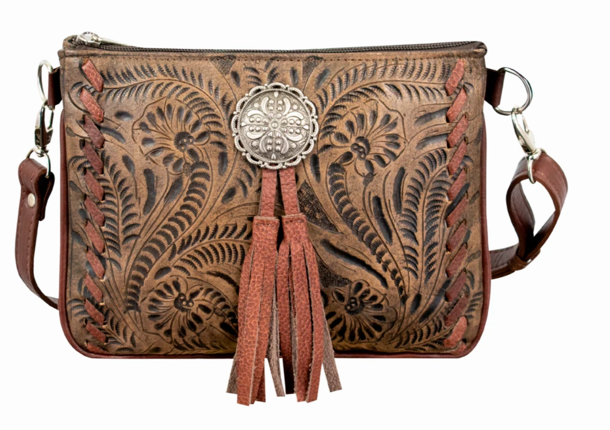 American West Handbag Lariats & Lace Collection: Crossbody Multi-Compartment Bag vintage charm