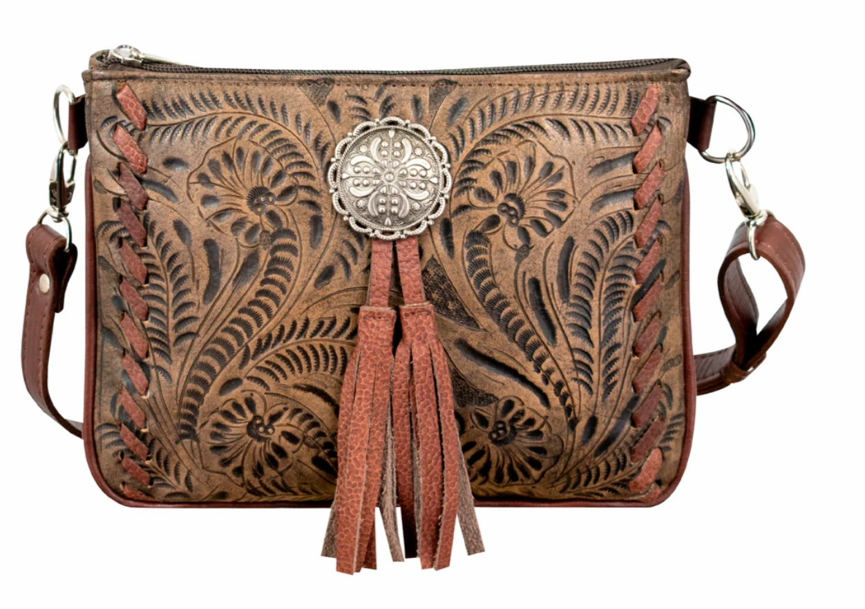 Modern Adventure American West Handbag Lariats & Lace Collection: Crossbody Multi-Compartment Bag
