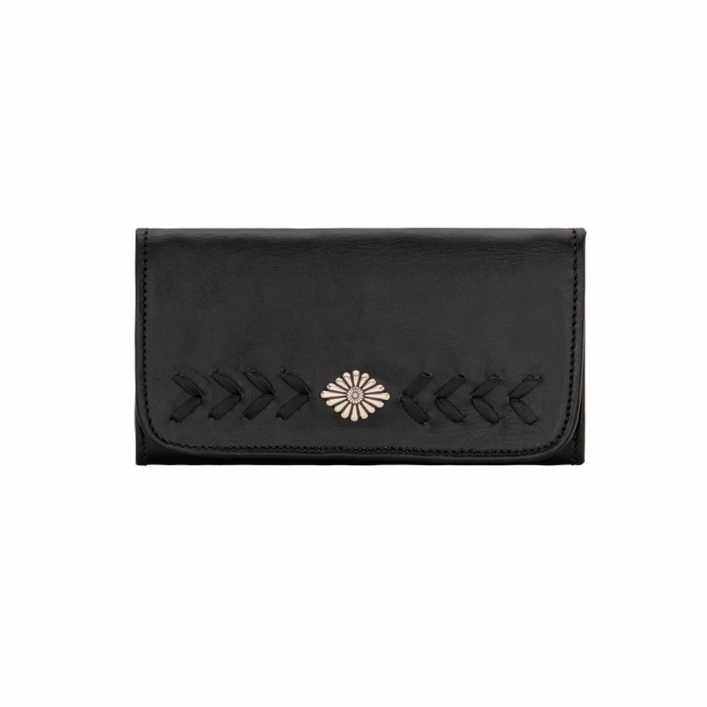 Daily Essential American West Handbag Mohave Collection: Leather Tri-Fold Western Wallet