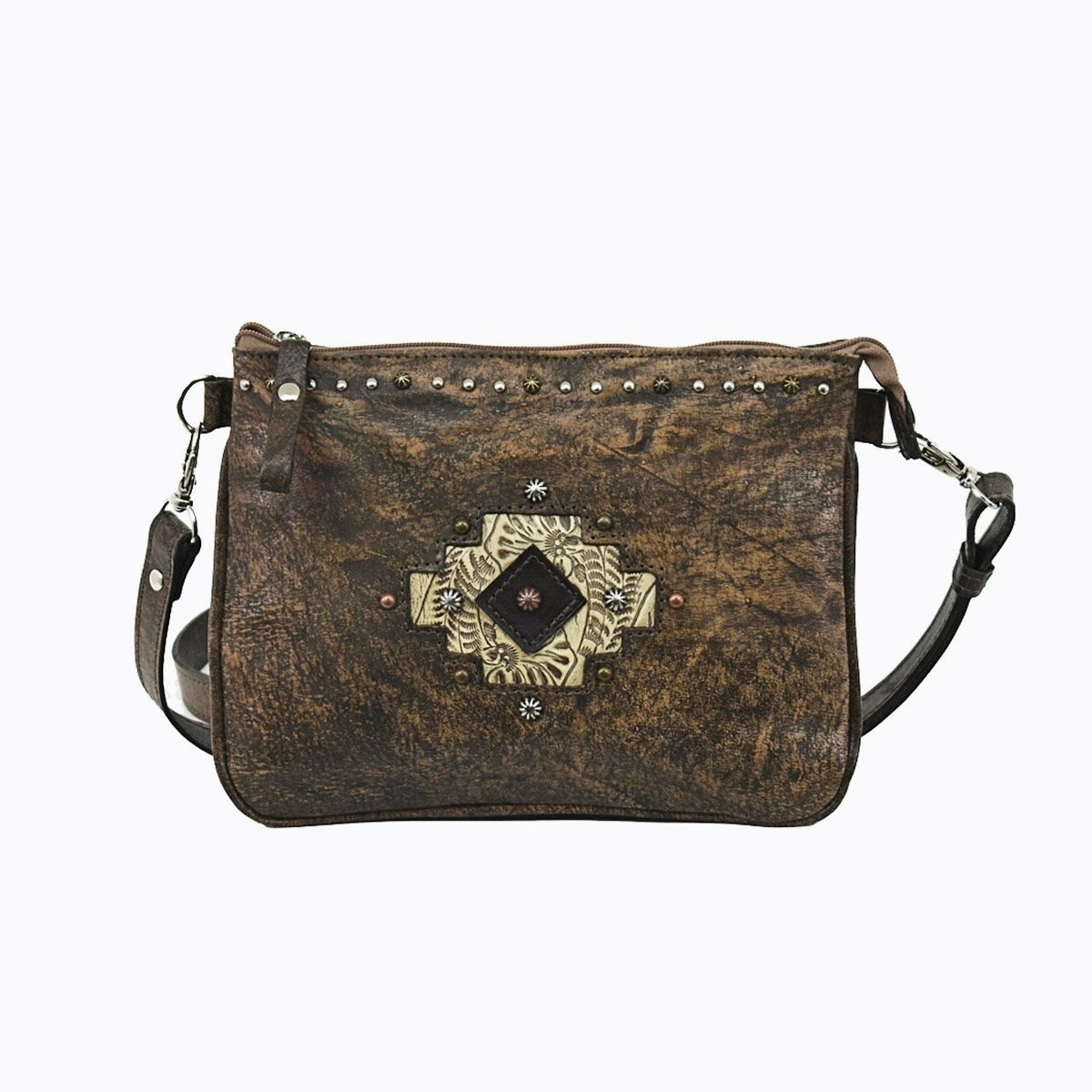 Urban Everyday American West Handbag Navajo Soul Collection: Leather Crossbody