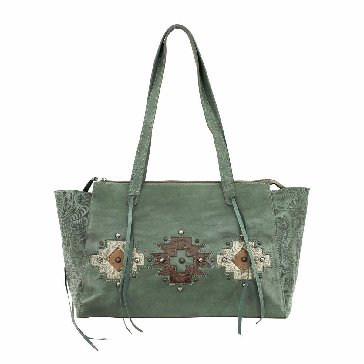 Organized Storage Work Routine American West Handbag Navajo Soul Collection: Leather Tote Concealed Carry