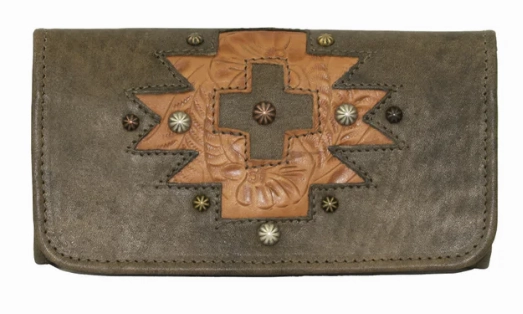 Travel Performance Modern Comfort American West Handbag Navajo Soul Collection: Leather Tri-Fold Wallet