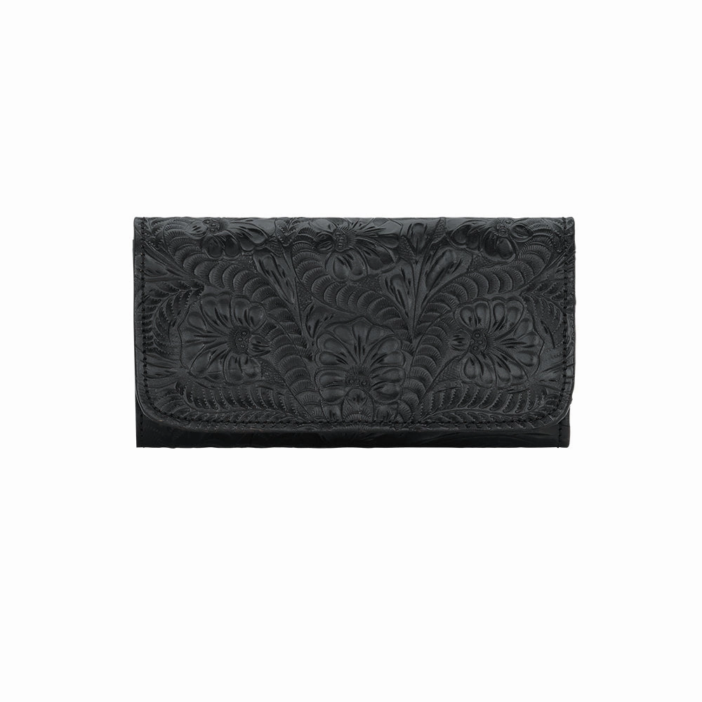 Daily Travel American West Handbag Santa Barbara Collection: Leather Tri-Fold Western Wallet