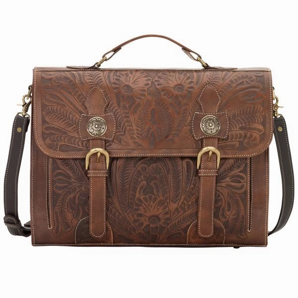 American West Handbag Travel Collection: Retro Luggage Laptop Smart Briefcase Stylish Function