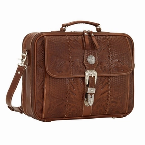 Sleek Grip Stylish cash pouch American West Handbag Travel Collection: Retro Multi-Compartment Laptop Briefcase