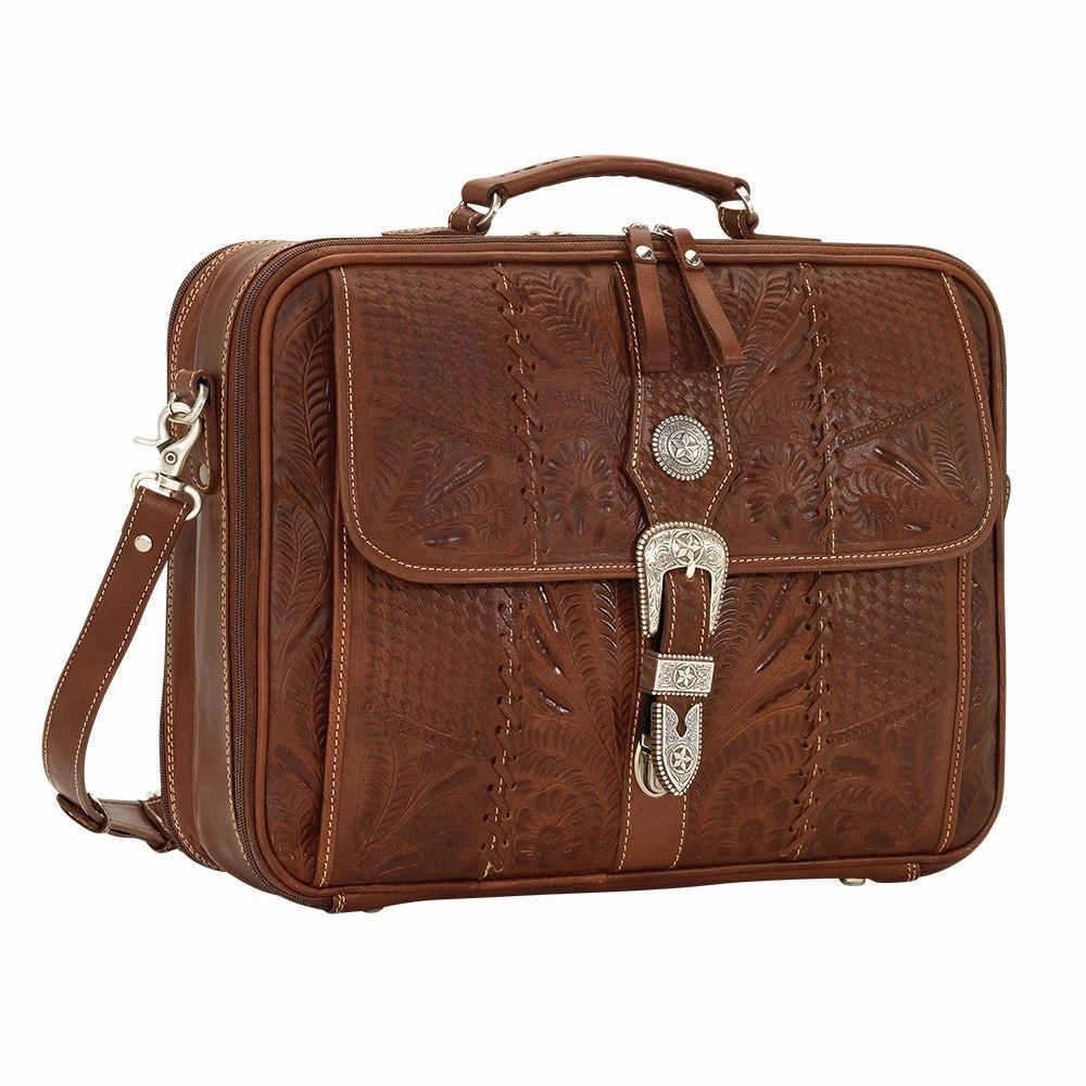 Versatile Travel Compact Functionality American West Handbag Travel Collection: Retro Multi-Compartment Laptop Briefcase