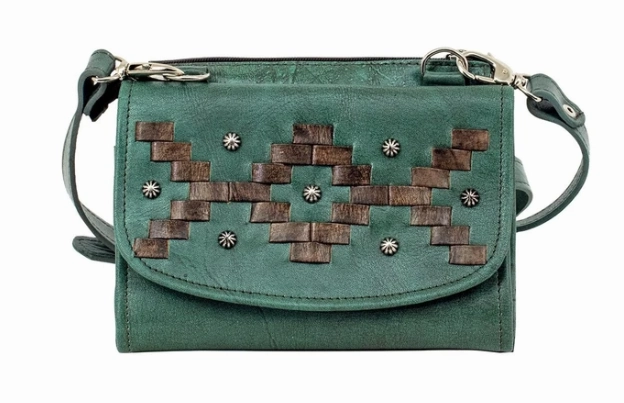 Casual accessory Quick Hold American West Handbag Tribal Weave Collection: Leather Crossbody