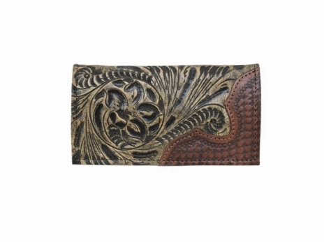 American West Men's Collection: Leather Rodeo Western Wallet Outdoor Adventure Gear Lightweight Travel