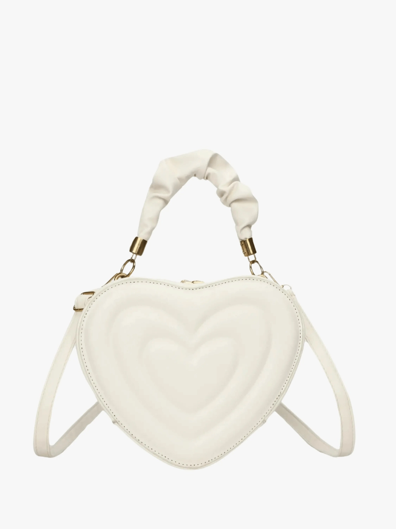 Amour | Brown Heart-Shaped Leather Bag ?C Playful & Chic Zipper Detail