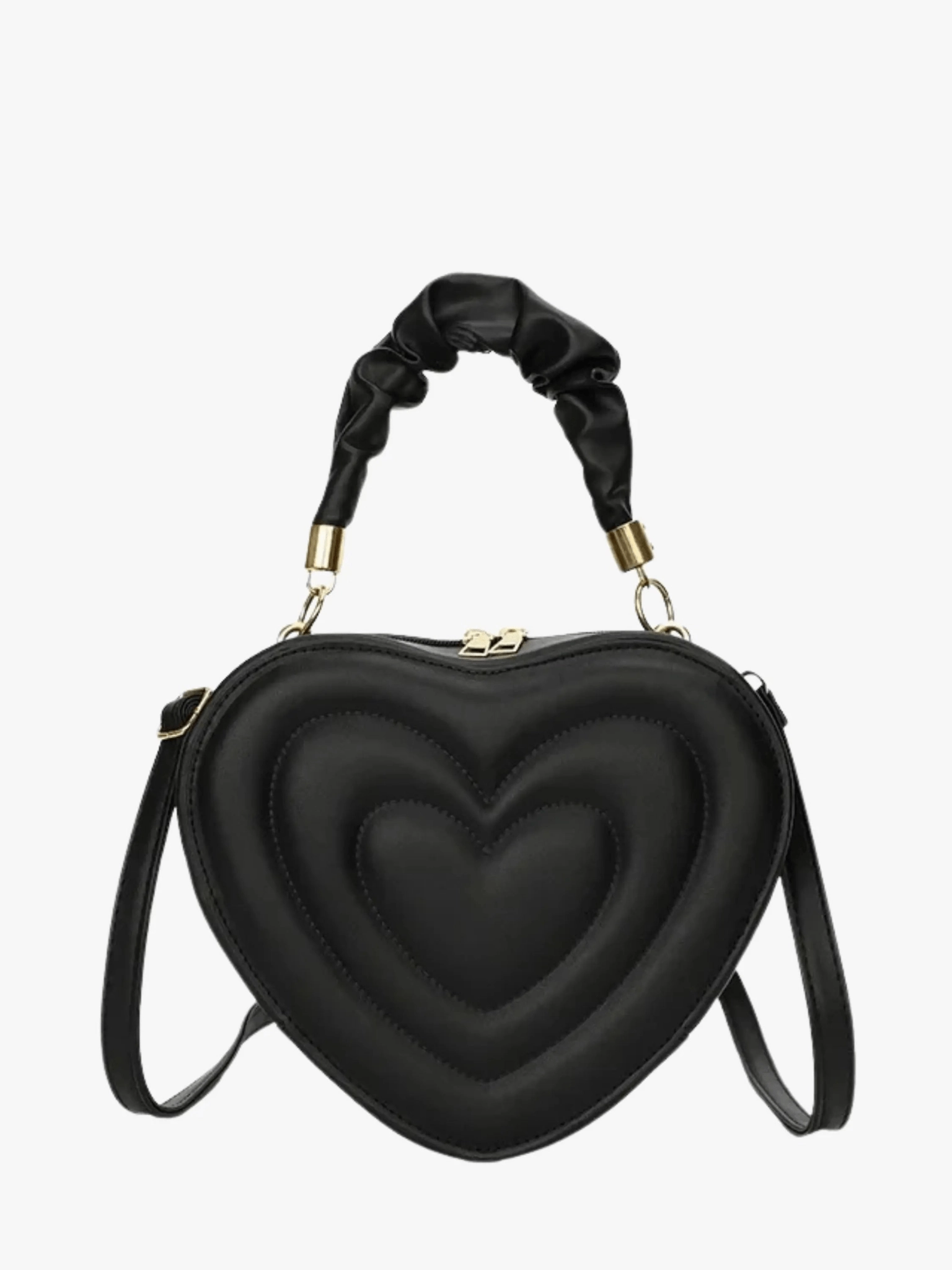 Versatile Design Amour | Brown Heart-Shaped Leather Bag ?C Playful & Chic