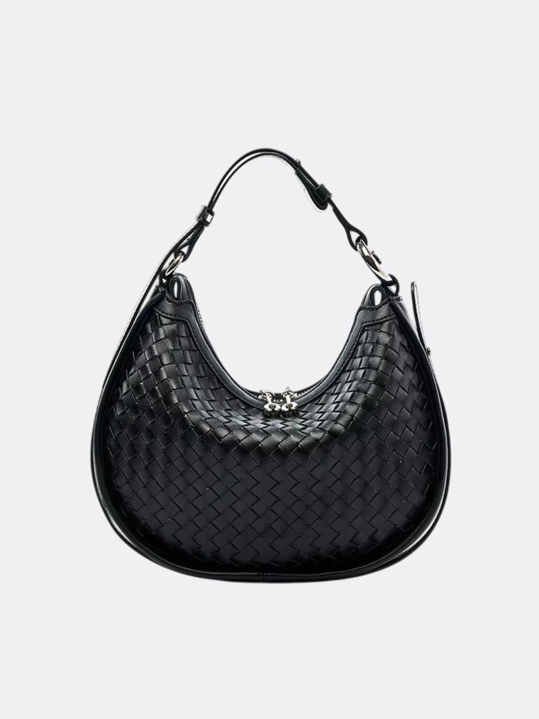 Arden Woven Crescent Bag ?C Genuine Leather Shoulder Bag Elegant Shoulder Timeless Outline