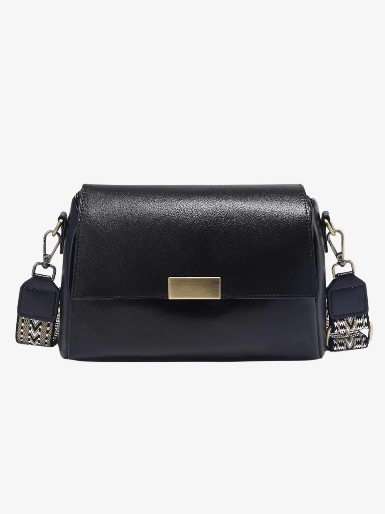 Trend Setting Adventure Gear Aria | Black Leather Crossbody Bag ?C Modern & Chic