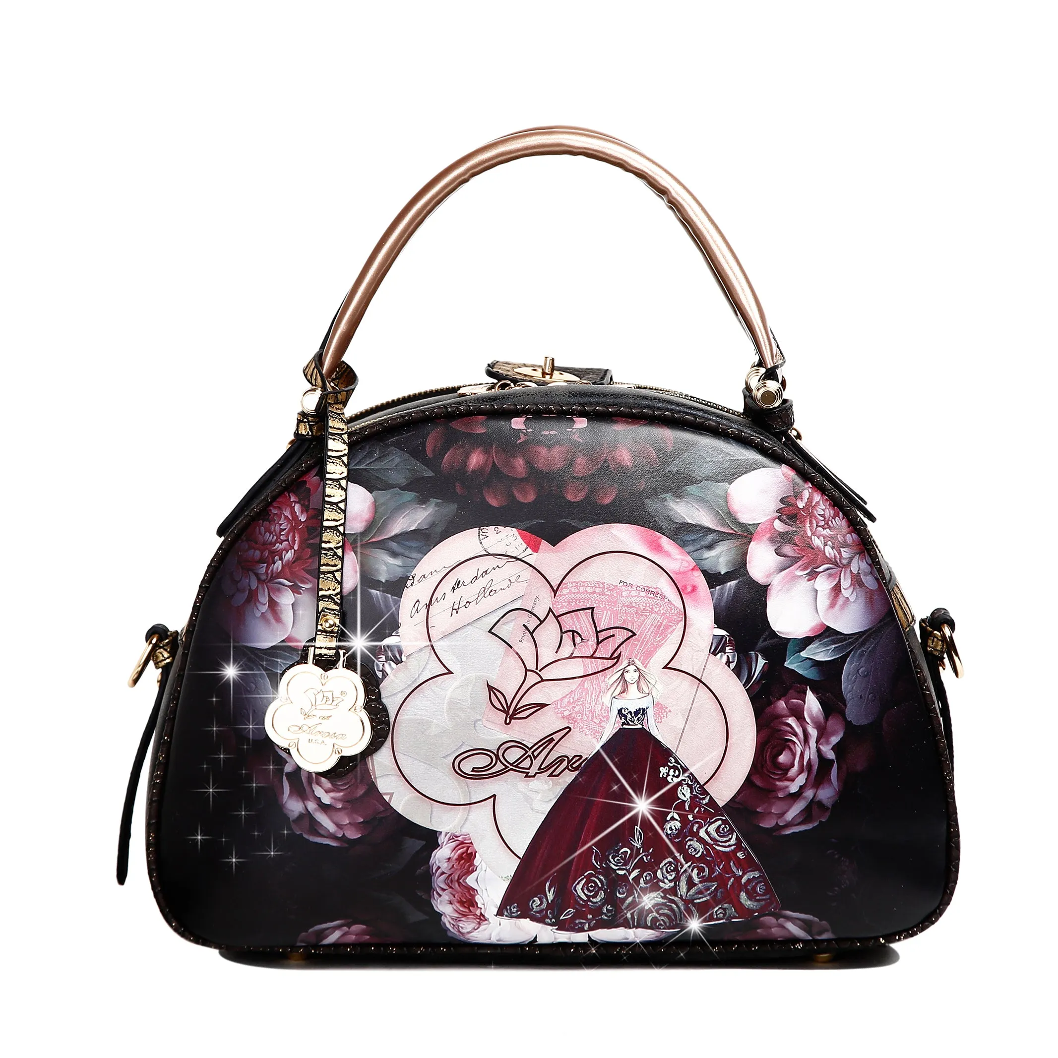 Arosa Artistic Bowler Handbag Smart Functionality Practical Ready