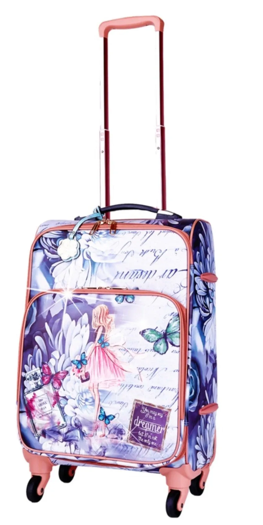 Arosa Elegant Floral Spinner Luggage Minimal Luxury