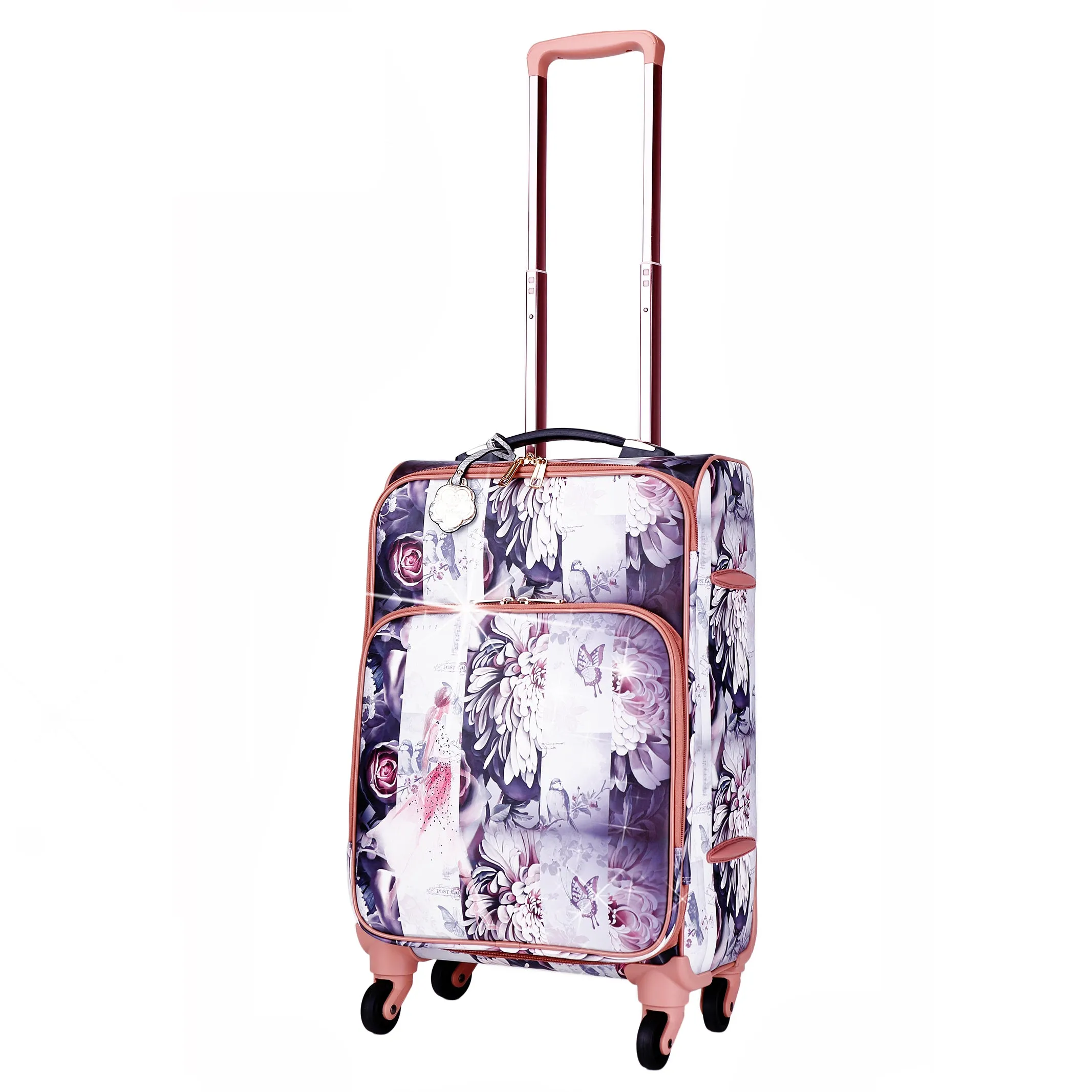 Work Routine Arosa  Elegant Floral Spinner Luggage