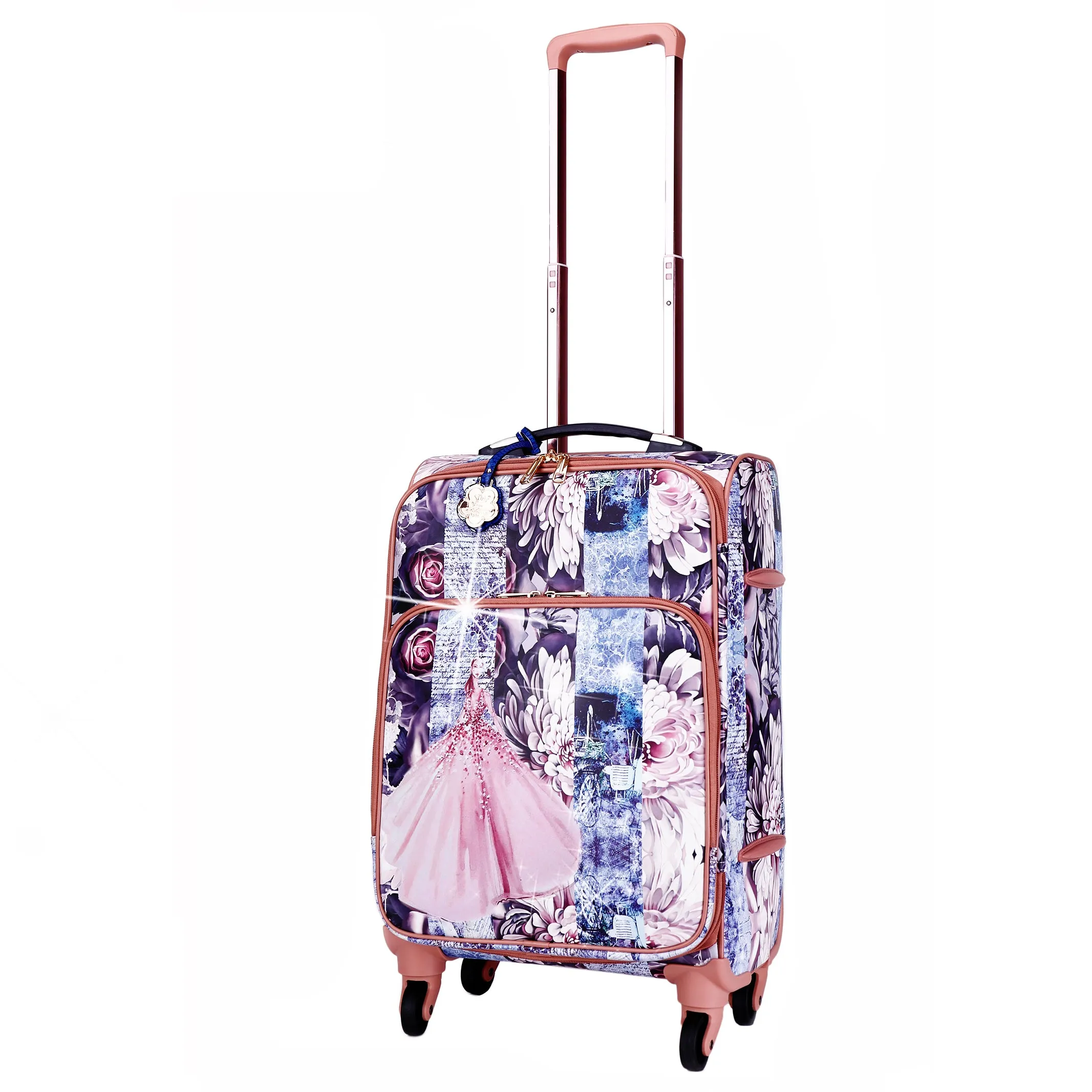 Arosa  Elegant Floral Spinner Luggage Luxury Outfit Modern Daily