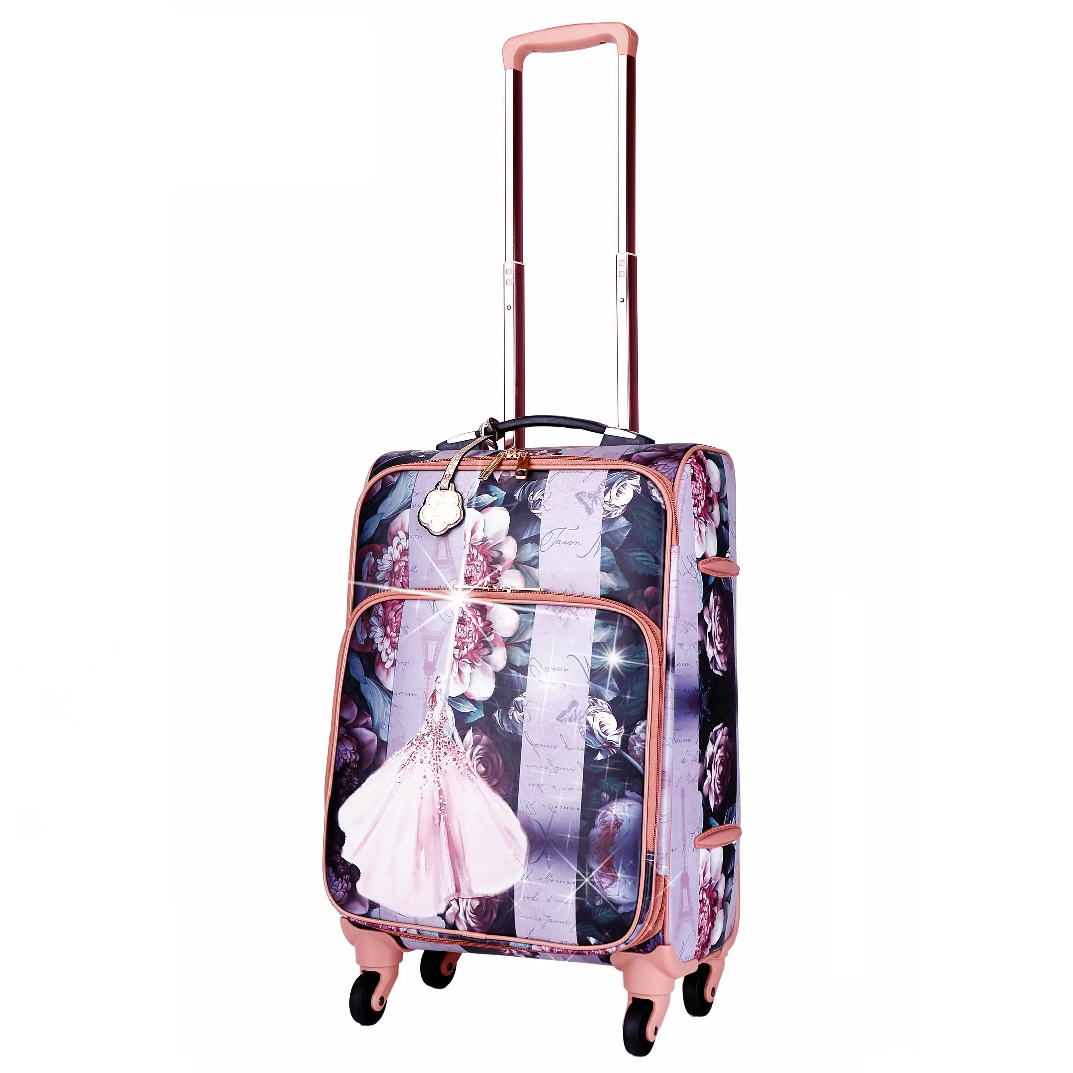 Modern Edge Classic Edge Arosa  Elegant Floral Spinner Luggage