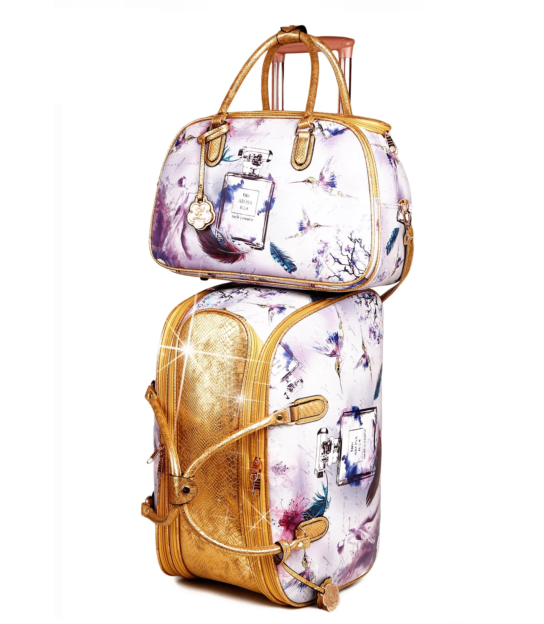 Timeless leather purse Arosa Elegant Two-Piece Travel Bag Set