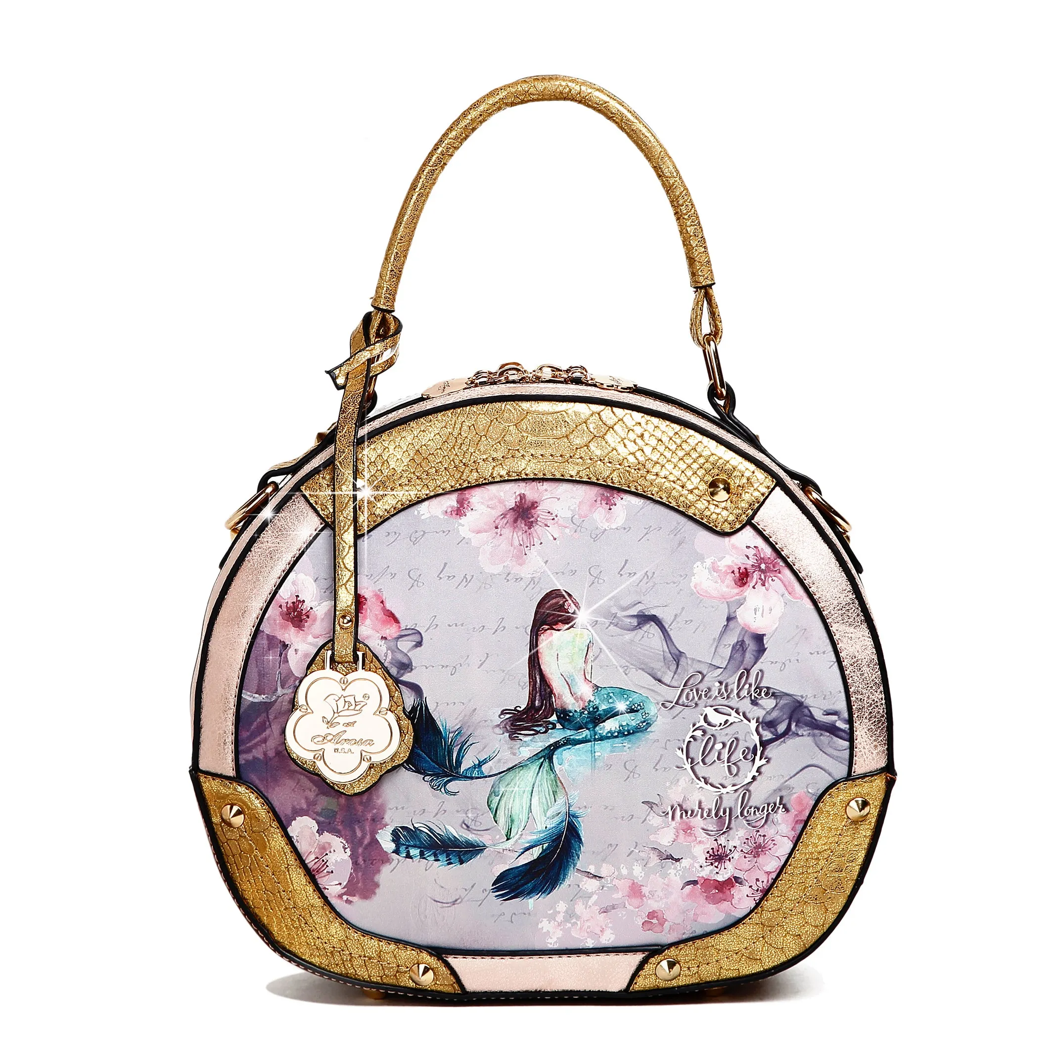 Arosa Mermaid-Inspired Round Handbag Chic Function