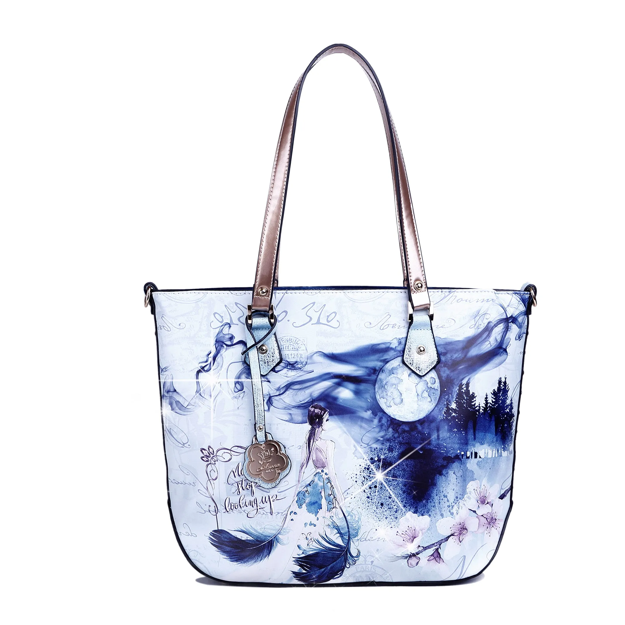 Arosa Midnight Blossoms Tote Sophisticated Engineering