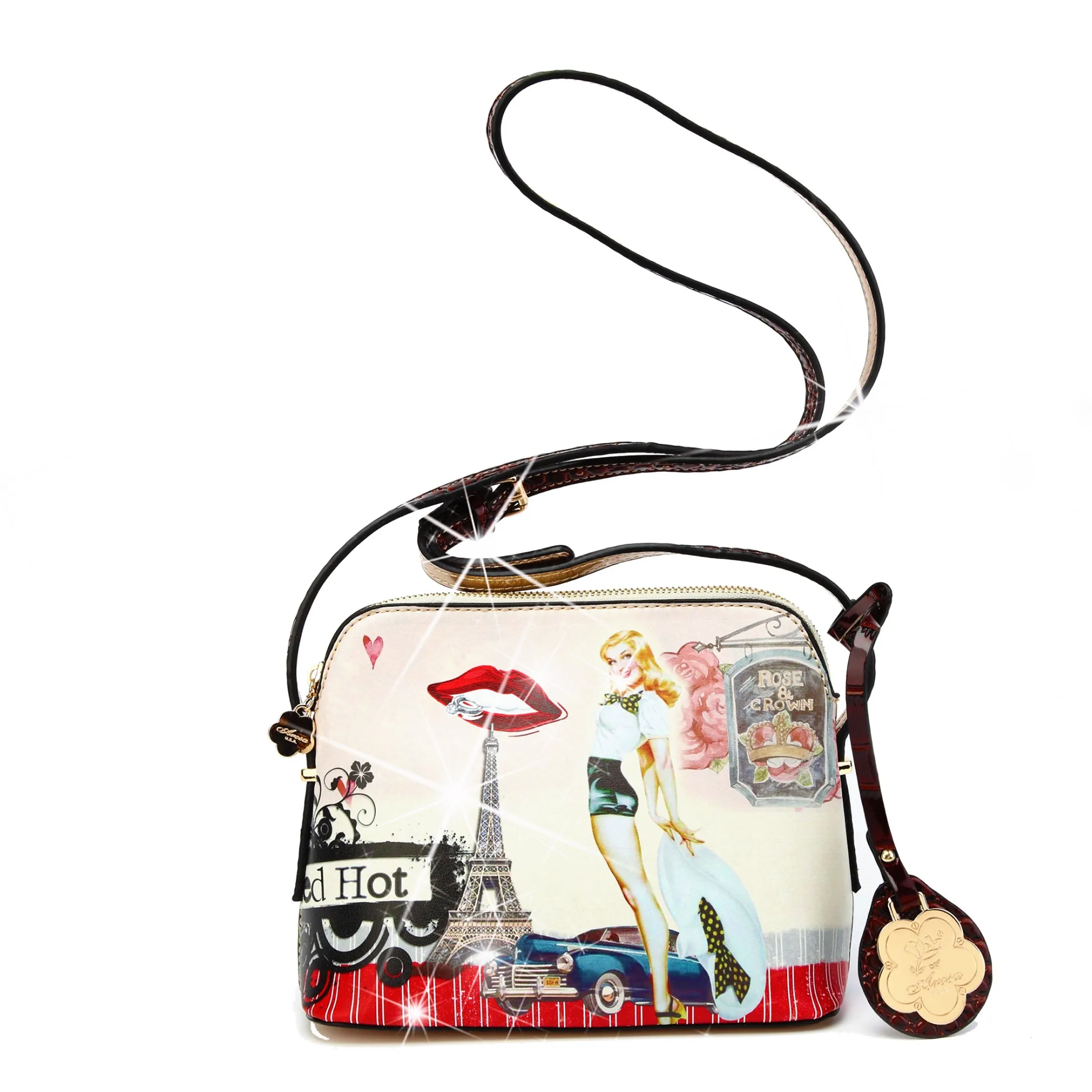Sophisticated Style Arosa Retro Parisian Charm Crossbody Bag