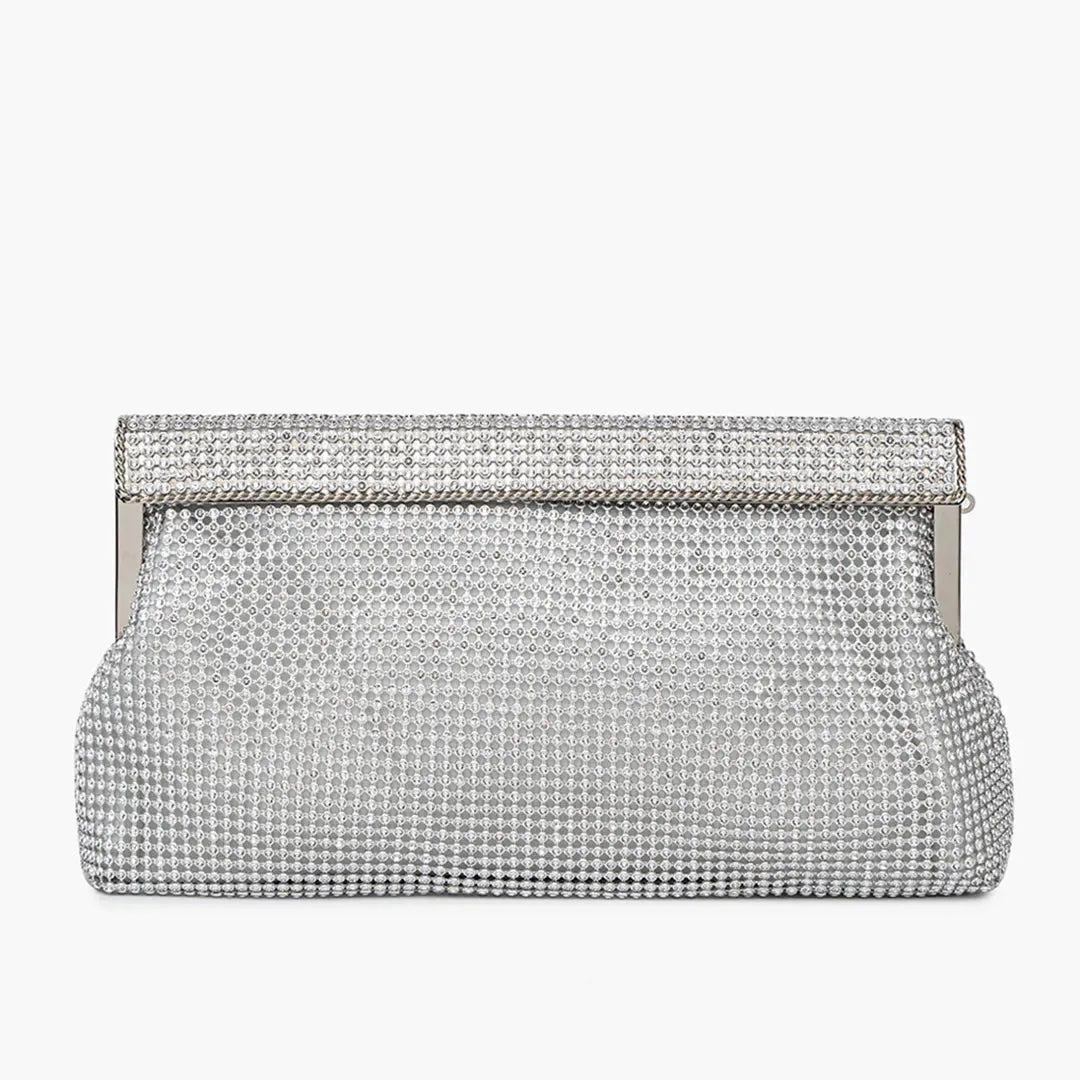 Luxury Spirit Aurora | Gold Crystal Mesh Evening Clutch ?C Luxe Radiance