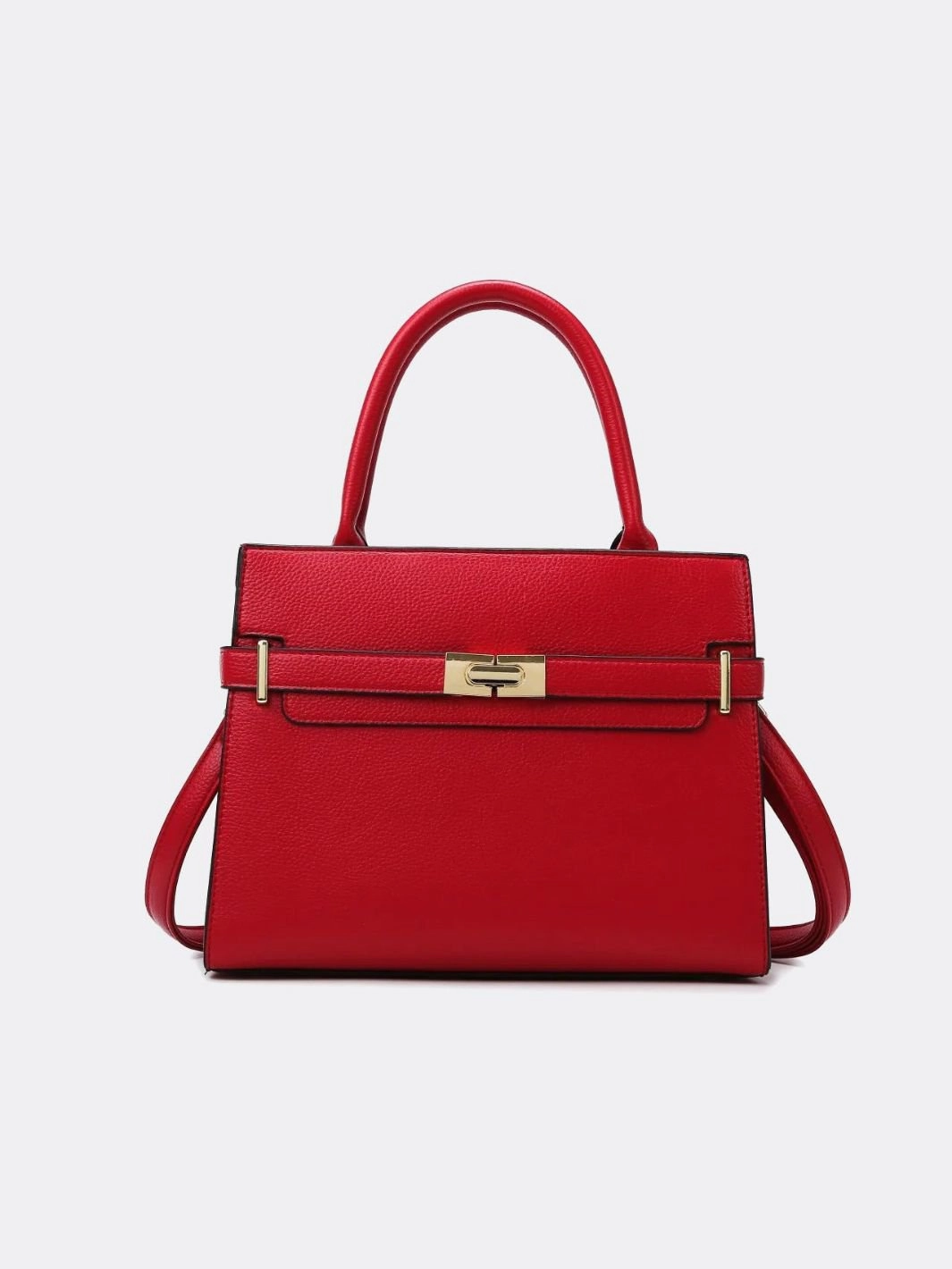 Simple Journey Aurora Signature Trapeze Bag ?C Structured Handbag with Turn-Lock Closure