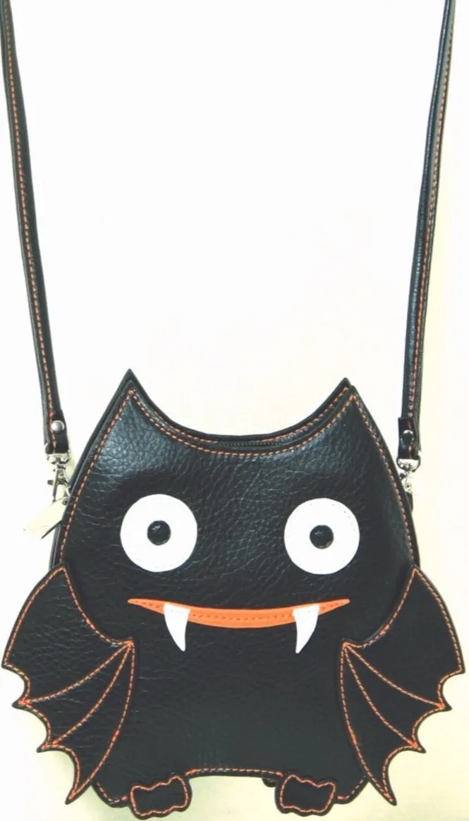 Timeless Utility Bat Crossbody Bag in Black