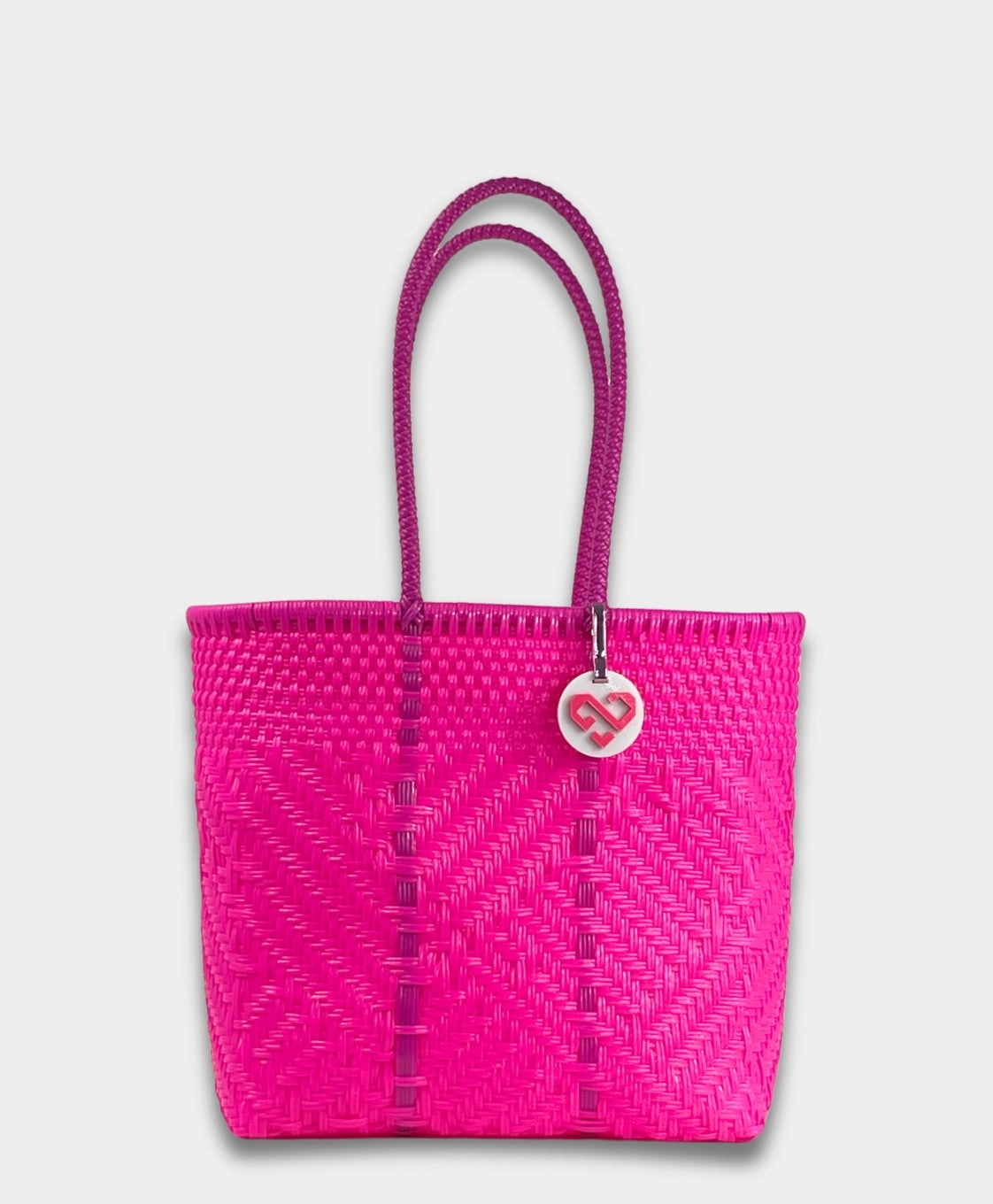 Maria Victoria | Glimmer Magenta Tote | Upcycled, Handwoven Business Routine Travel Daily