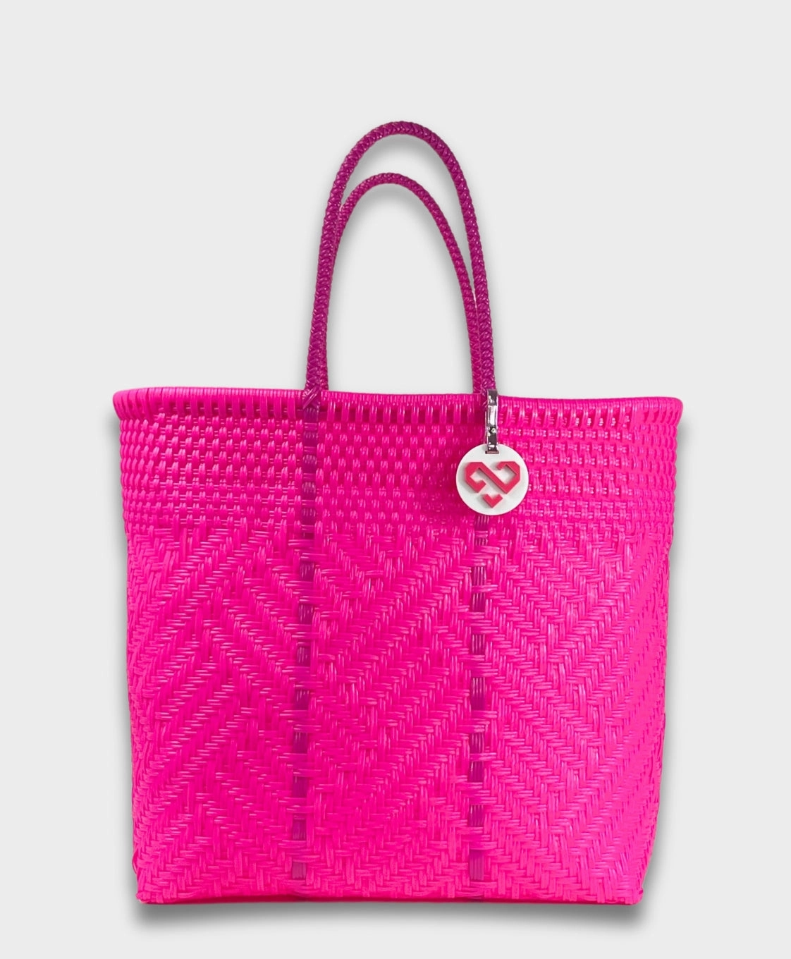 Maria Victoria | Glimmer Magenta Tote | Upcycled, Handwoven Eco Friendly Eco Minimalist