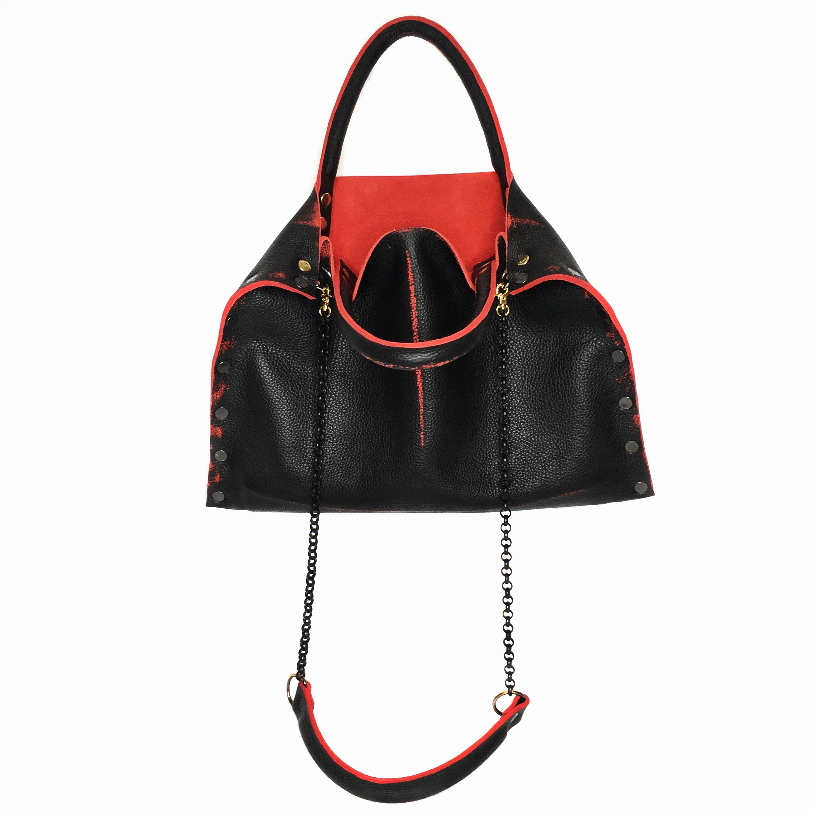 Casual Companion Practical Storage Black & Red Michelle Bag
