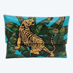 Elegant Functionality Blue Jungle Tiger Clutch