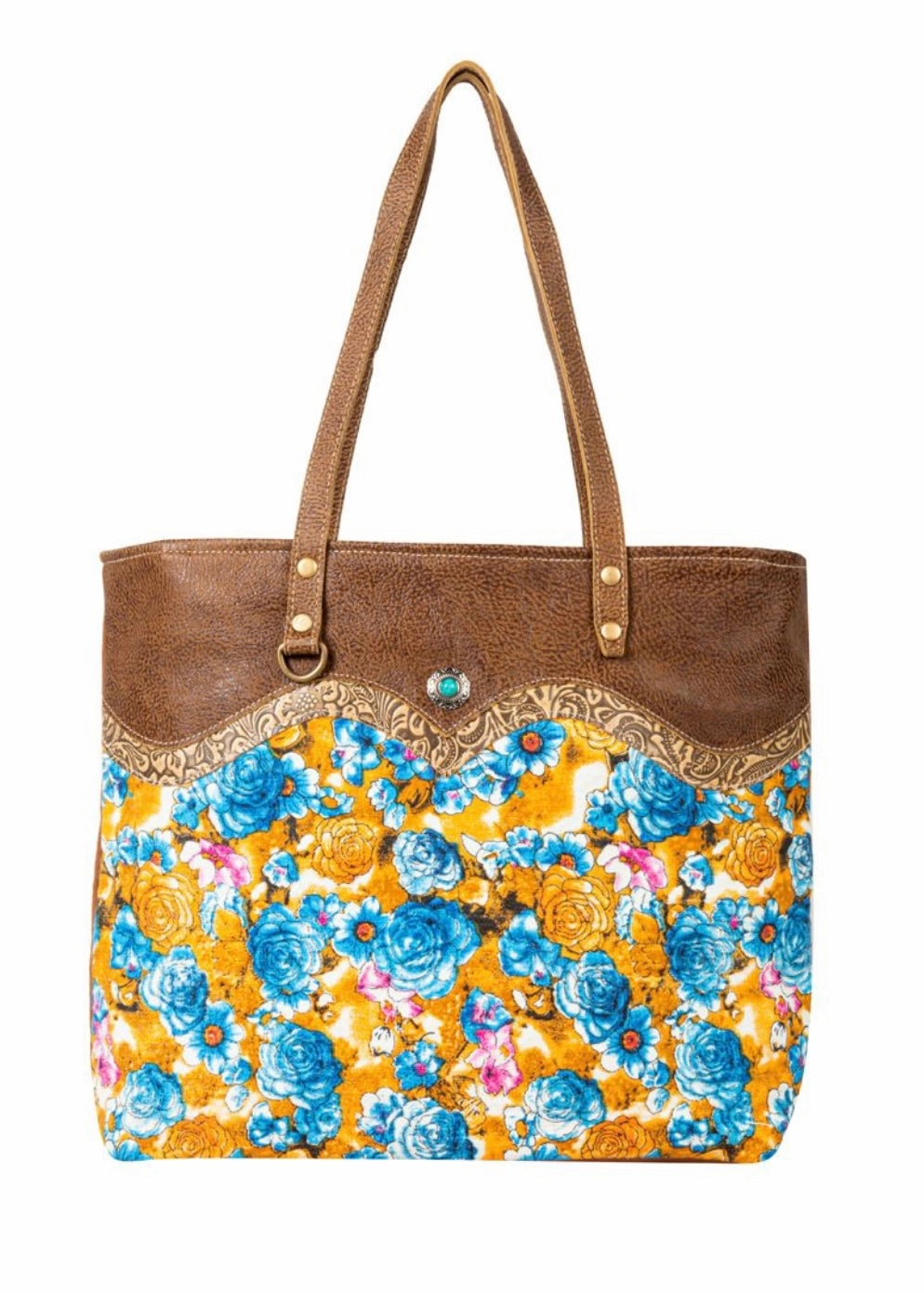 Blue Ridge Leather Tote Handbag Urban Detail