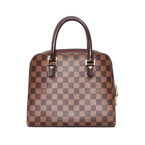 LOUIS VUITTON Triana Damier Ebene Handbag Compact Storage Chic Fashion